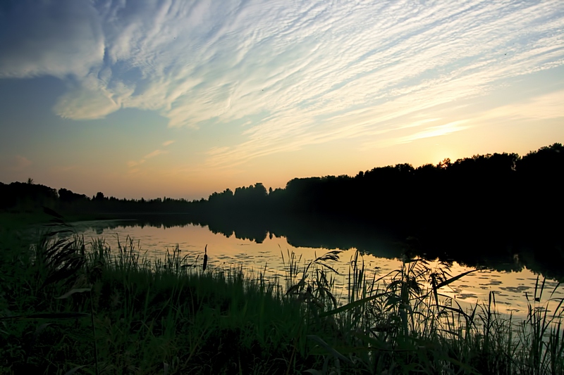Вечер на озере Моосте (Эстония)